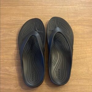 Black Crocs Flip Flops